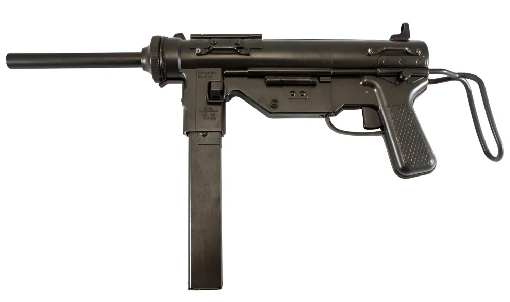 Replika samopal M3 Grease Gun, USA 1942