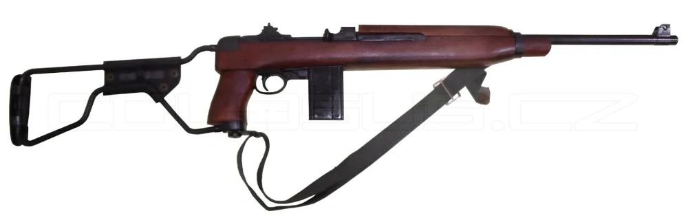 Replika puška USM1 A1 Carbine Paratrooper s popruhem, USA 1942